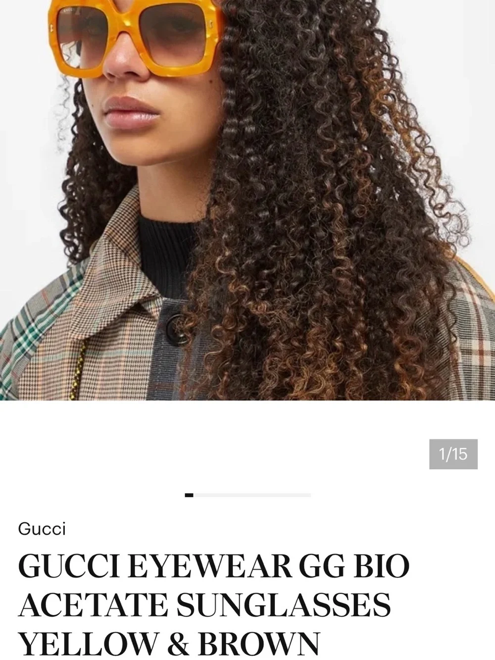 Gucci Amber Square Frame Sunglasses NWOT